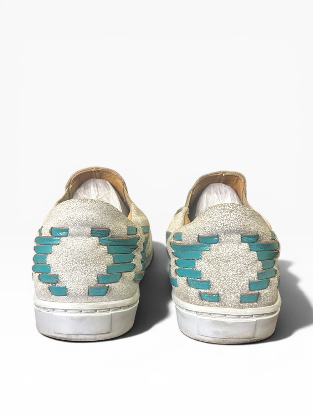 Agave Sky Dakota Leather Slip-On Sneakers Turquoise Women’s Size 11 - Picture 9 of 13